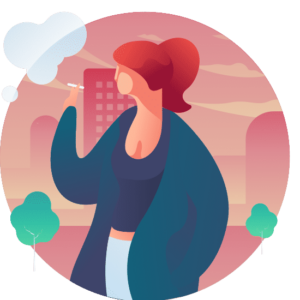 Woman smoking cigaret
